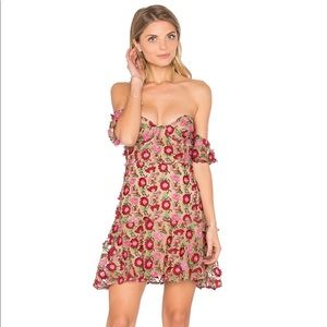 For Love and Lemons Amelia Dress Rosebud Size L
